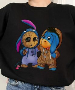 Disney Eeyore And Baby Groot Cute Friends Shirt, Eeyore Unisex T-Shirt, Eeyore Hoodie Sweatshirt, Eeyore Kid Shirt, Disneyland Family Gift