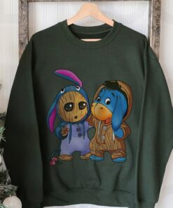 Disney Eeyore And Baby Groot Cute Friends Shirt, Eeyore Unisex T-Shirt, Eeyore Hoodie Sweatshirt, Eeyore Kid Shirt, Disneyland Family Gift