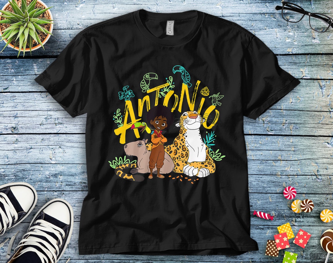 Disney Encanto Antonio with Animal Friends T-Shirt Unisex Adult T-shirt Kid Shirt Long Sleeve Hoodie Sweatshirt Women's Tank