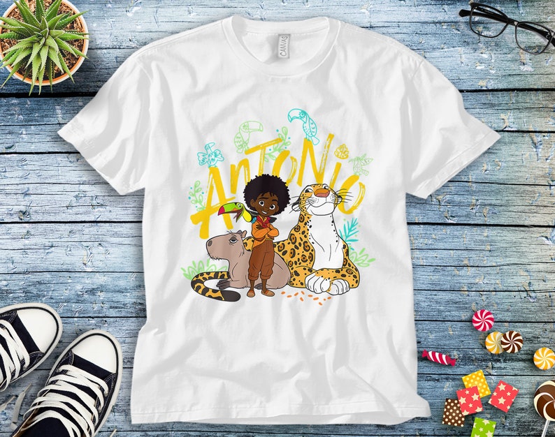 Disney Encanto Antonio with Animal Friends T-Shirt Unisex Adult T-shirt Kid Shirt Long Sleeve Hoodie Sweatshirt Women's Tank