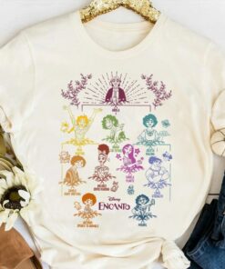 Disney Encanto Characters Family Tree Color Portrait Shirt, Magic Kingdom Holiday Unisex T-shirt Family Birthday Gift Adult Kid Toddler Tee