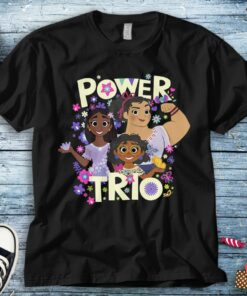 Disney Encanto Group Shot Power Trio Poster T-Shirt Unisex Adult T-shirt Kid Shirt Long Sleeve Hoodie Sweatshirt Women's Tank