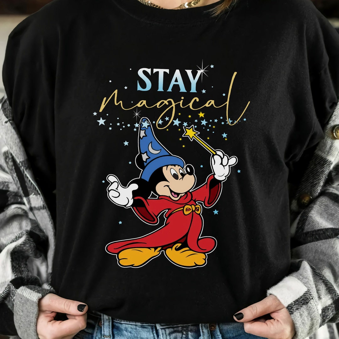 Disney Fantasia Sorcerer Mickey Stay Magical Shirt, Fantasmic Disney's Hollywood Studios Unisex T-shirt Birthday Gift Adult Kid Toddler Tee