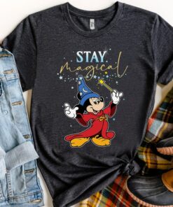 Disney Fantasia Sorcerer Mickey Stay Magical Shirt, Fantasmic Disney's Hollywood Studios Unisex T-shirt Birthday Gift Adult Kid Toddler Tee