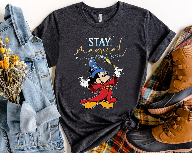 Disney Fantasia Sorcerer Mickey Stay Magical Shirt, Fantasmic Disney's Hollywood Studios Unisex T-shirt Birthday Gift Adult Kid Toddler Tee