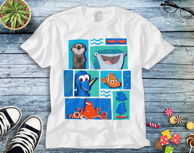 Disney Finding Dory Characters T-Shirt Unisex Tee Adult T-shirt Kid Shirt Long Sleeve Hoodie Sweatshirt Women's Tank