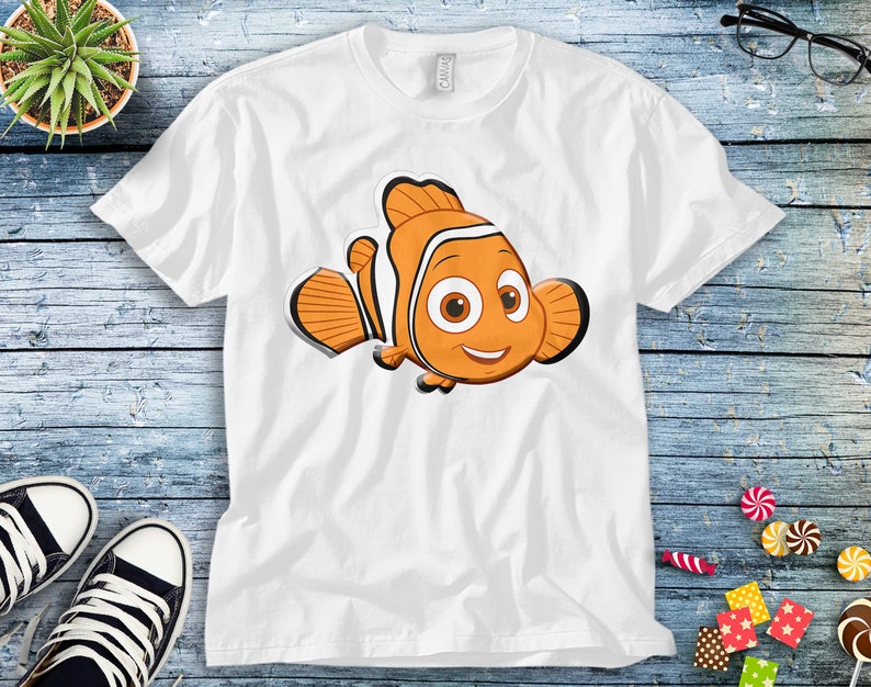 Disney Finding Dory Nemo Character Portrait Graphic T-Shirt Unisex Tee Adult T-shirt Kid Shirt Long Sleeve Hoodie Sweatshirt Woman's Tank