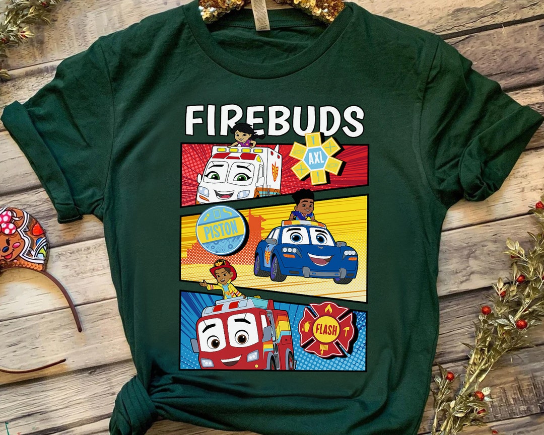Disney Firebuds Axl Piston and Flash Firebuds Shirt, Magic Kingdom Holiday Trip Unisex T-shirt Family Birthday Gift Adult Kid Toddler Tee