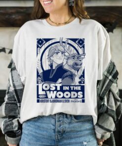 Disney Frozen 2 Kristoff and Sven Lost In The Woods Poster T-Shirt, DisneyWorld Tee, Disneyland Family Vacation Gift Unisex T-shirt Kid Shirt