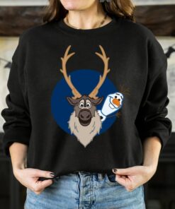 Disney Frozen 2 Olaf and Sven T-Shirt Unisex Tee Adult T-shirt Kid Shirt Long Sleeve Hoodie Sweatshirt Women's Tank