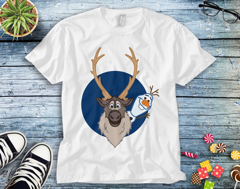 Disney Frozen 2 Olaf and Sven T-Shirt Unisex Tee Adult T-shirt Kid Shirt Long Sleeve Hoodie Sweatshirt Women's Tank