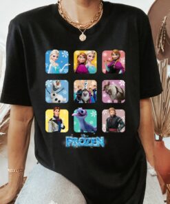 Disney Frozen Group Shot Shirt, Elsa, Anna , Olaf, Kristoff , Lover, Disneyland Holiday Vacation Gift Unisex Adult T-shirt Kid Shirt