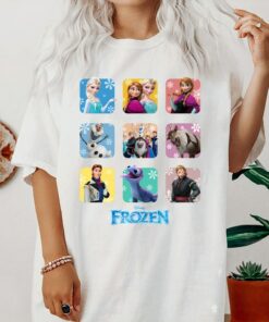 Disney Frozen Group Shot Shirt, Elsa, Anna , Olaf, Kristoff , Lover, Disneyland Holiday Vacation Gift Unisex Adult T-shirt Kid Shirt