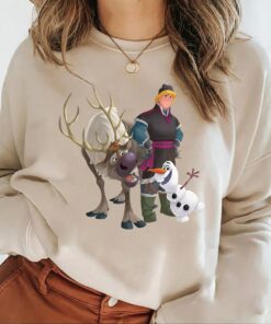 Disney Frozen Kristoff Olaf Sven Group T-Shirt Disneyland Vacation Matching Shirt Unisex Adult T-shirt Kid Shirt Sweatshirt