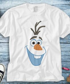 Disney Frozen Olaf Big Face Cartoon T-Shirt Unisex Tee Adult T-shirt Kid Shirt Long Sleeve Hoodie Sweatshirt Women's Tank