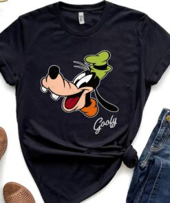 Disney Goofy Portrait Funny Face T-shirt Unisex Adult T-shirt Kid shirt Gift for Birthday Hoodie Toddler Tee Disneyland Vacation