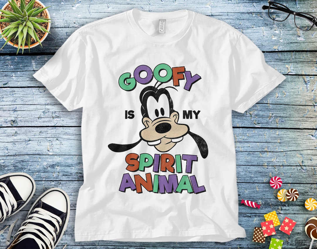 Disney Goofy is My Spirit Animal Unisex Adult T-shirt Kid Shirt Long Sleeve Hoodie Sweatshirt Women's Tank