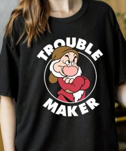 Disney Grumpy Dwarf Trouble Maker Shirt, Grumpy Tee, Magic Kingdom, Disneyland Family Trip Vacation 2022 Gift Unisex T-shirt Kid