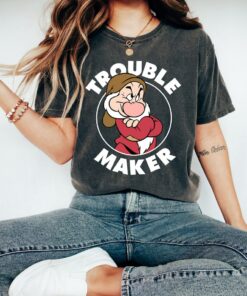 Disney Grumpy Dwarf Trouble Maker Shirt, Grumpy Tee, Magic Kingdom, Disneyland Family Trip Vacation 2022 Gift Unisex T-shirt Kid