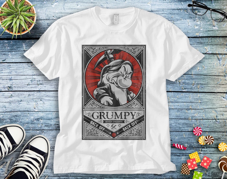 Disney Grumpy Grumpster Dwarf T-Shirt Unisex Tee Adult T-shirt Kid Shirt Long Sleeve Hoodie Sweatshirt Women's Tank