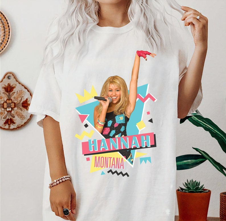 Disney Hannah Montana 90s Vintage T-Shirt, Hannah Montana Homage Shirt, Disneyland Holiday Vacation Trip Gift Unisex Adult T-shirt Kid Shirt