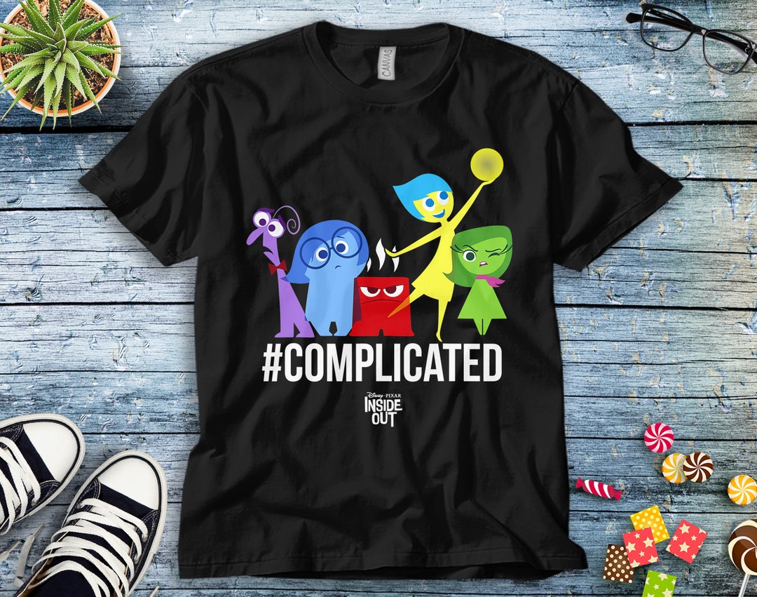 Disney Inside Out Complicated Emotions Graphic T-Shirt Unisex Adult T-shirt Kid Shirt Long Sleeve Hoodie Sweatshirt Women's Tank