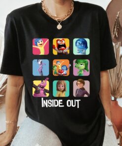 Disney Inside Out Group Shot Shirt, Bing Bong, Joy, Anger, Sadness, Emotions Disneyland Holiday Vacation Gift Unisex Adult T-shirt Kid Shirt