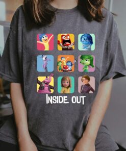 Disney Inside Out Group Shot Shirt, Bing Bong, Joy, Anger, Sadness, Emotions Disneyland Holiday Vacation Gift Unisex Adult T-shirt Kid Shirt