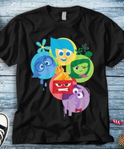 Disney Inside Out Simple Group Shot Graphic T-Shirt Unisex Adult T-shirt Kid Shirt Long Sleeve Hoodie Sweatshirt Women's Tank
