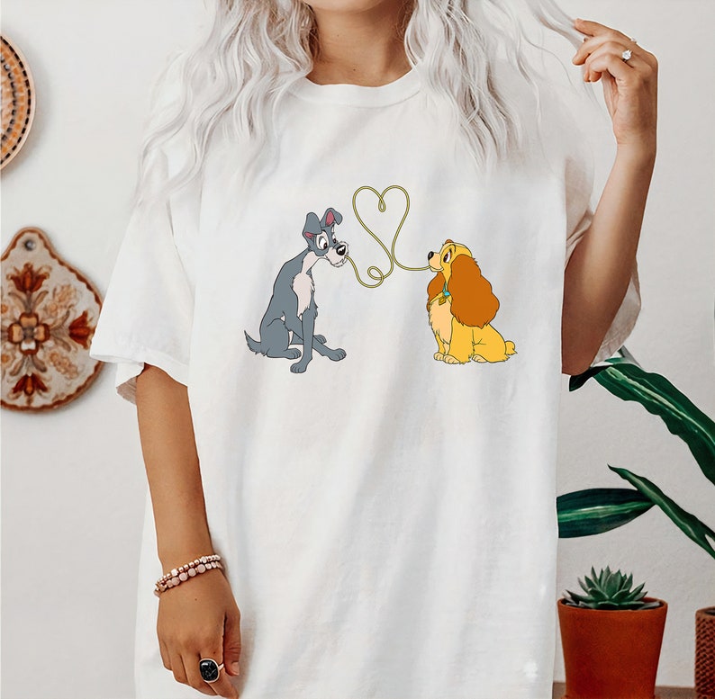 Disney Lady and The Tramp Bella Notte T-Shirt, Disneyland Family Vacation Trip Gift Unisex Adult T-shirt Kid T-shirt