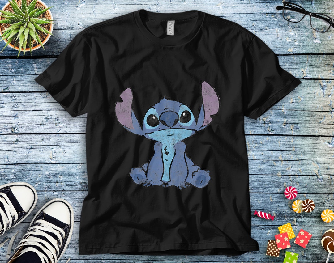 Disney Lilo And Stitch Funny Stitch Portrait T-Shirt Unisex Tee Adult T-shirt Kid Shirt Long Sleeve Hoodie Sweatshirt