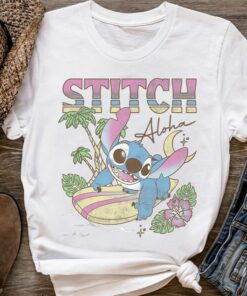 Disney Lilo and Stitch Aloha Tropic Surf Stitch T-Shirt Unisex Adult T-shirt Kid shirt Gift for Birthday Hoodie Sweatshirt Toddler Tee
