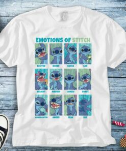 Disney Lilo and Stitch Emotions Of Stitch Unisex Tee Adult T-shirt Kid Shirt Long Sleeve Hoodie Sweatshirt