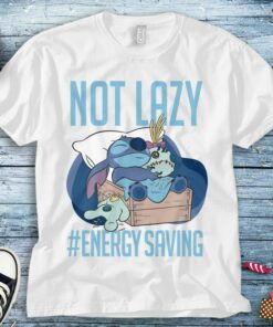 Disney Lilo and Stitch Not Lazy Energy Saving Unisex Adult T-shirt Kid Shirt Long Sleeve Hoodie Sweatshirt Women's Tank