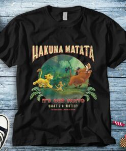 Disney Lion King Hakuna Matata Motto Simba Timon Pumbaa Unisex Tee Adult T-shirt Kid Shirt Long Sleeve Hoodie Sweatshirt Women's Tank