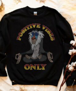 Disney Lion King Rafiki Positive Vibes Meditation Portrait T-Shirt Unisex Adult T-shirt Kid Shirt Long Sleeve Hoodie Sweatshirt Women's Tank