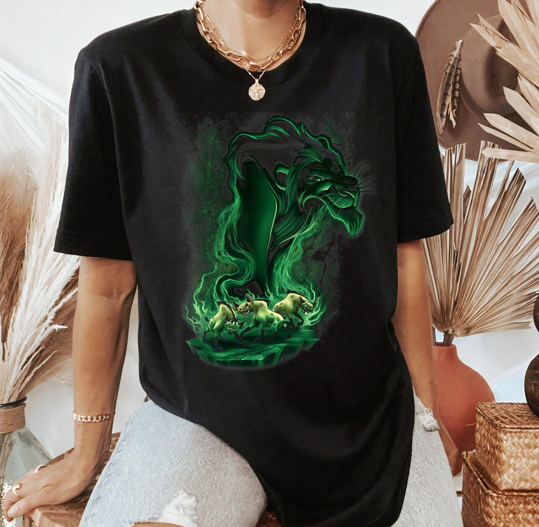 Disney Lion King Scar Smoke Graphic T-Shirt, The Lion King Shirt, Disneyland Family Vacation Trip Gift Unisex Adult T-shirt Kid T-shirt