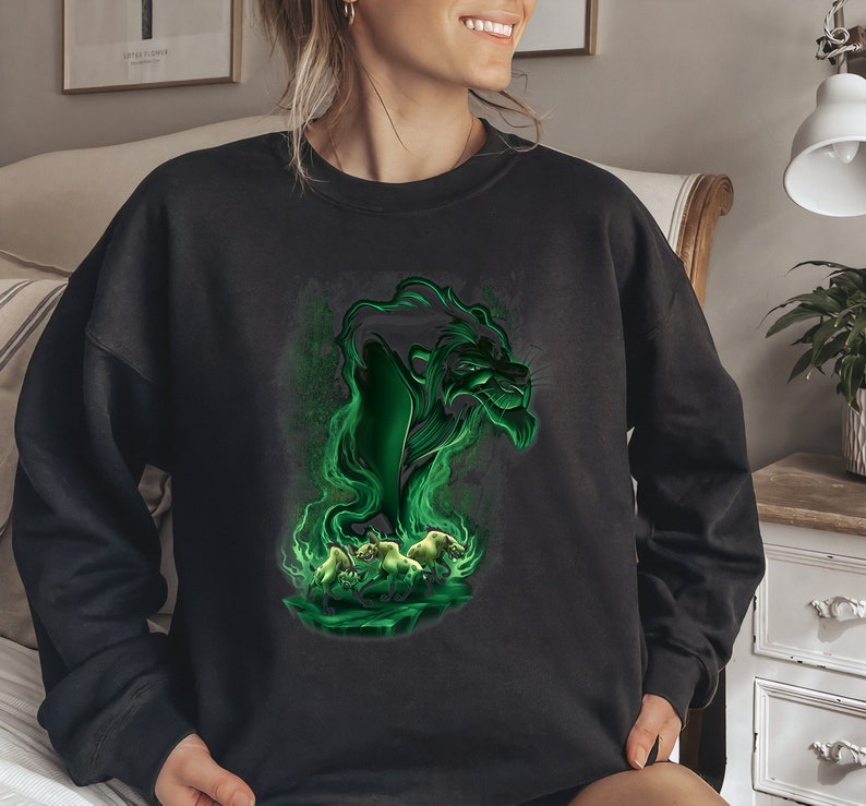 Disney Lion King Scar Smoke Graphic T-Shirt, The Lion King Shirt, Disneyland Family Vacation Trip Gift Unisex Adult T-shirt Kid T-shirt