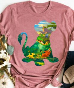 Disney Lion King Simba Silhouette Graphic T-Shirt, Disney Simba Portrait Tee, Disneyland Holiday Vacation Gift Unisex Adult T-shirt Kid Shirt