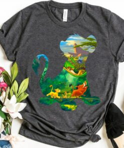 Disney Lion King Simba Silhouette Graphic T-Shirt, Disney Simba Portrait Tee, Disneyland Holiday Vacation Gift Unisex Adult T-shirt Kid Shirt