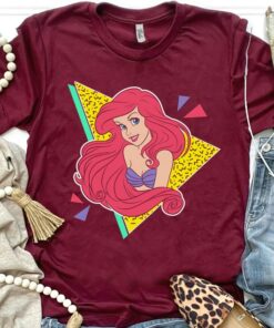 Disney Little Mermaid Ariel Retro 80's Style Graphic Shirt, Magic Kingdom Holiday Unisex T-shirt Family Birthday Gift Adult Kid Toddler Tee