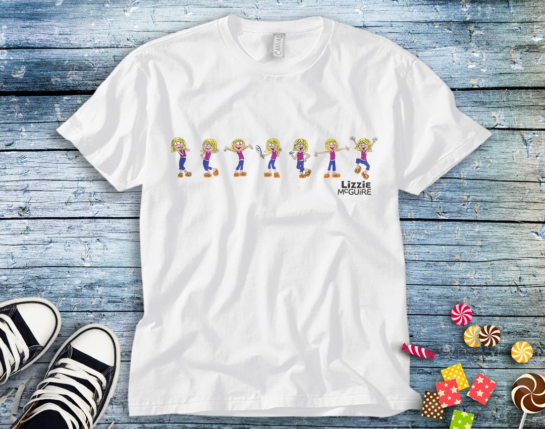 Disney Lizzie McGuire Animated Lizzie Multi-Pose T-Shirt Unisex Adult T-shirt Kid Shirt Toddler Tee Tank Top