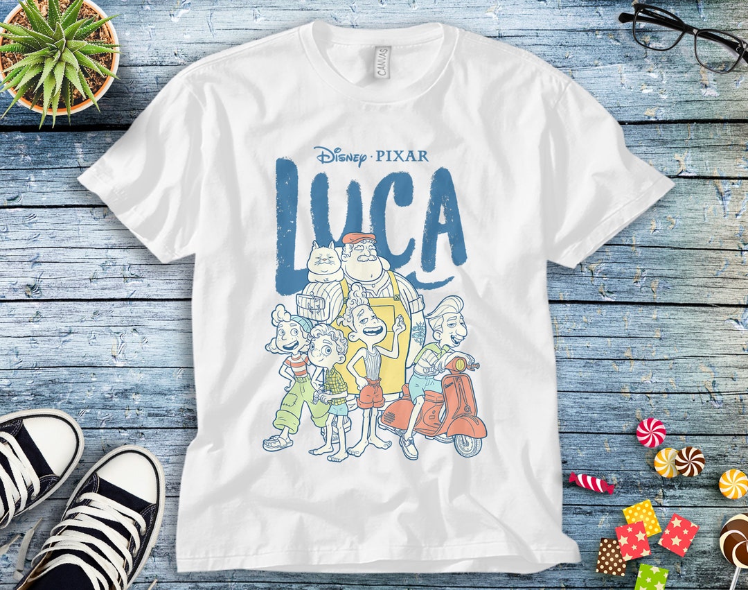 Disney Luca Group Shot Logo T-Shirt Unisex Tee Adult T-shirt Kid Shirt Long Sleeve Hoodie Sweatshirt Woman's Tank