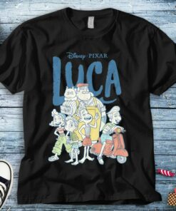 Disney Luca Group Shot Logo T-Shirt Unisex Tee Adult T-shirt Kid Shirt Long Sleeve Hoodie Sweatshirt Woman's Tank