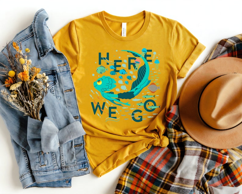 Disney Luca Here We Go T-Shirt, Disney World Trip Tee, Magic Kingdom, Disneyland Family Trip Vacation Gift Unisex T-shirt Kid Shirt