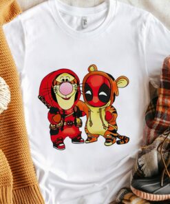 Disney Marvel Tigger And Deadpool Cute Friends Hoodie Sweatshirt, MCU Fans T-Shirt, Disneyland Family Vacation, Winnie The Pooh Kid Toddler