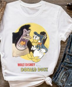 Disney Mickey And Friends Funny Donald Duck And The Gorilla Shirt, Magic Kingdom Unisex T-shirt Family Birthday Gift Adult Kid Toddler Tee