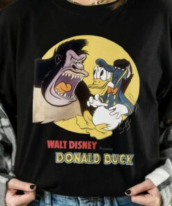 Disney Mickey And Friends Funny Donald Duck And The Gorilla Shirt, Magic Kingdom Unisex T-shirt Family Birthday Gift Adult Kid Toddler Tee