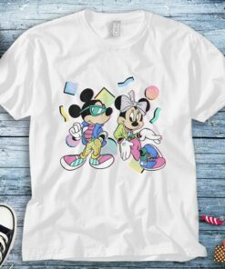 Disney Mickey And Friends Mickey And Minnie 80s Style Unisex Tee Adult T-shirt Kid Shirt Long Sleeve Hoodie Sweatshirt Women's Tank