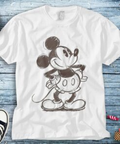 Disney Mickey And Friends Mickey Mouse Sketch Portrait Unisex Tee Adult T-shirt For Men Women Kid Shirt Long Sleeve Sweatshirt Woman's Tank